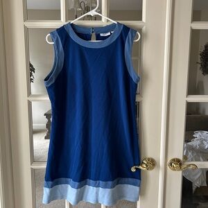 Blue and Light Blue Sleeveless Dress